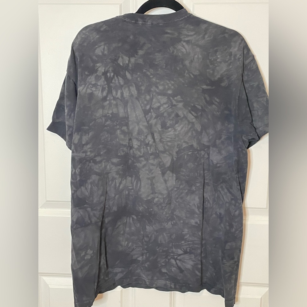 The Mountain Wolf Face All Over Print Graphic Tee Black Tie Dye Adult L - Picture 3 of 5